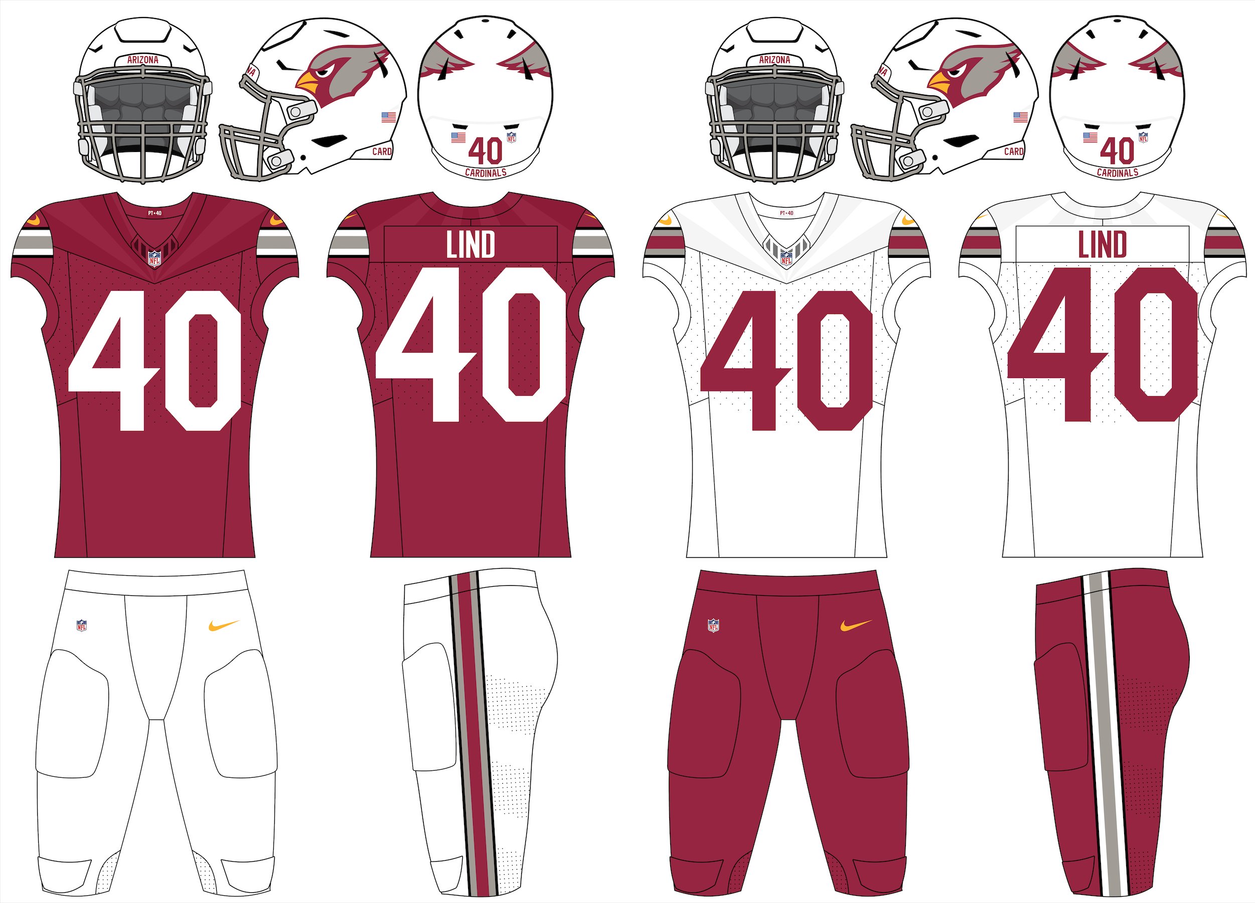 redesign arizona cardinals uniform concept