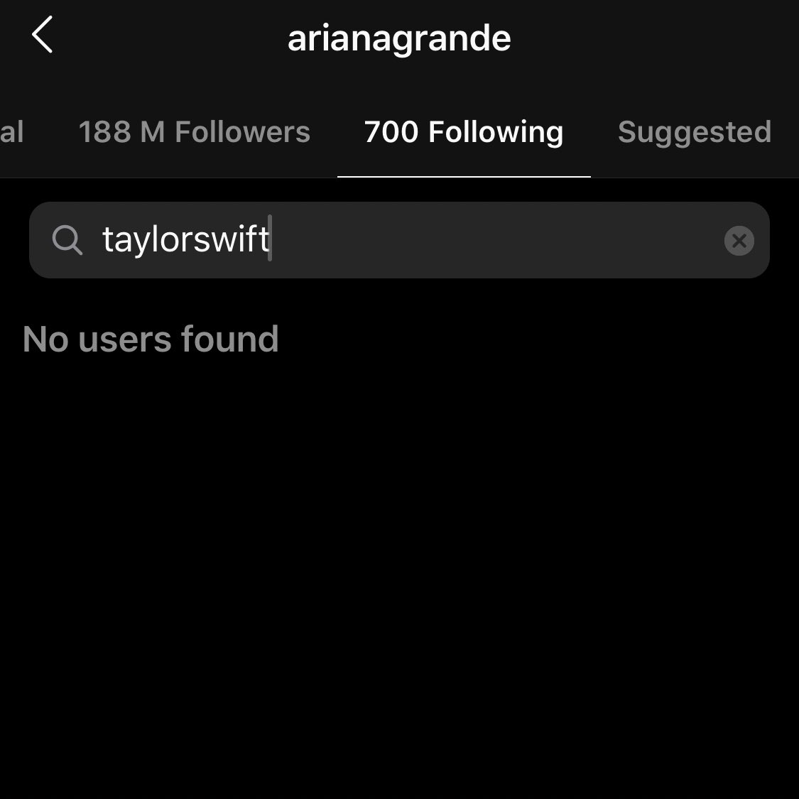 blessedswifty's tweet image. Ariana Grande unfollowed Taylor Swift on Instagram.