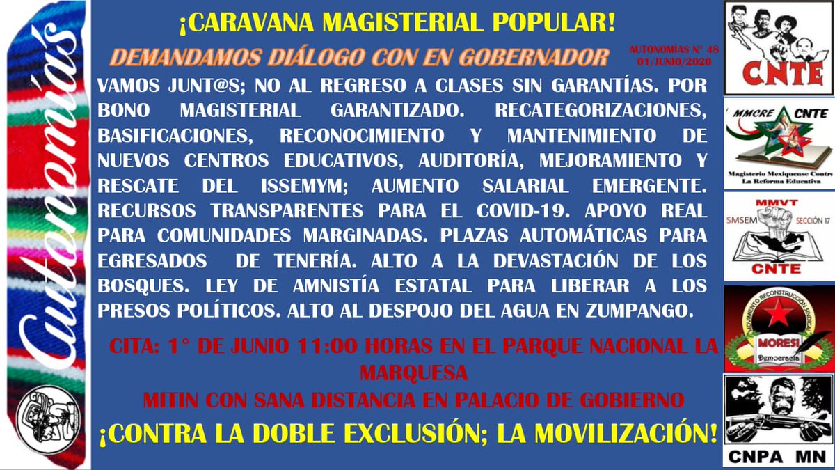 monicayot20's tweet photo. #Caravana1oJunio #SEI #CNTE #MMCRE #EDOMÉX !!! https://t.co/trjTF8cZCJ
