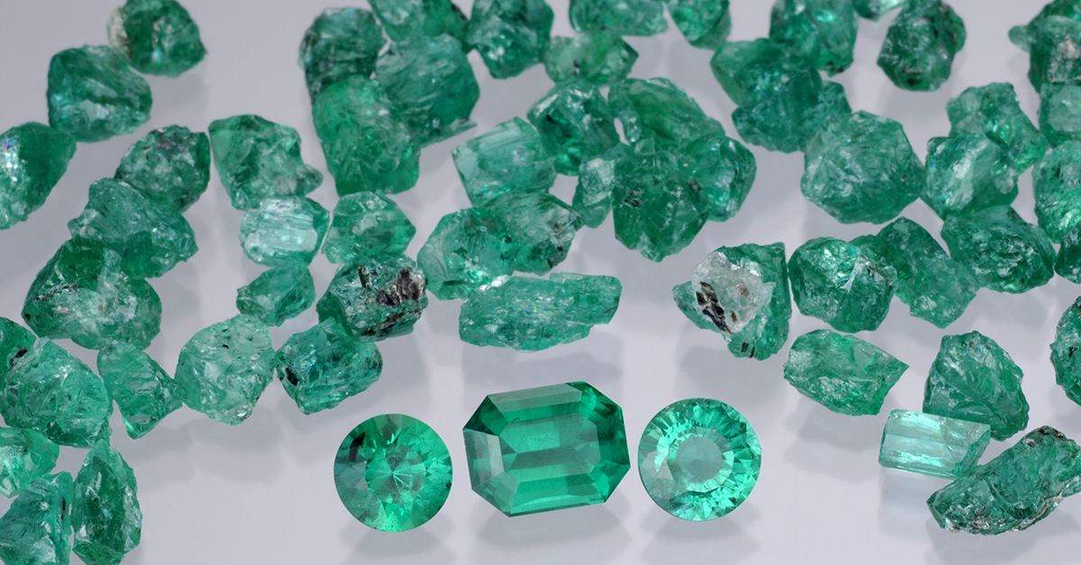 GIA on Twitter: "Emerald is the only big four gemstone (sapphire, ruby,  diamond, emerald) where eye-visible inclusions are commonly accepted.  Emerald's inclusions are called “jardin” or “garden” in French and said to