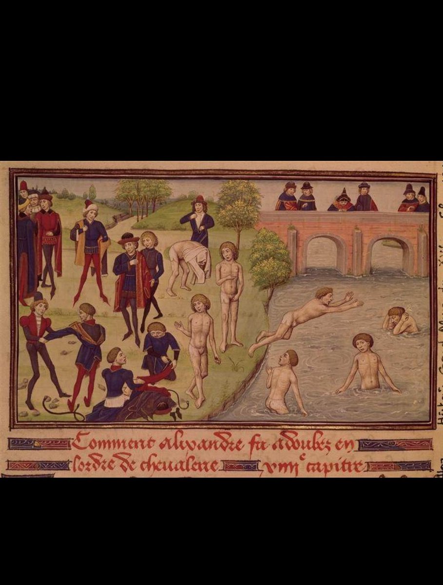 Public bathing was also a very popular past-time in the middle ages.