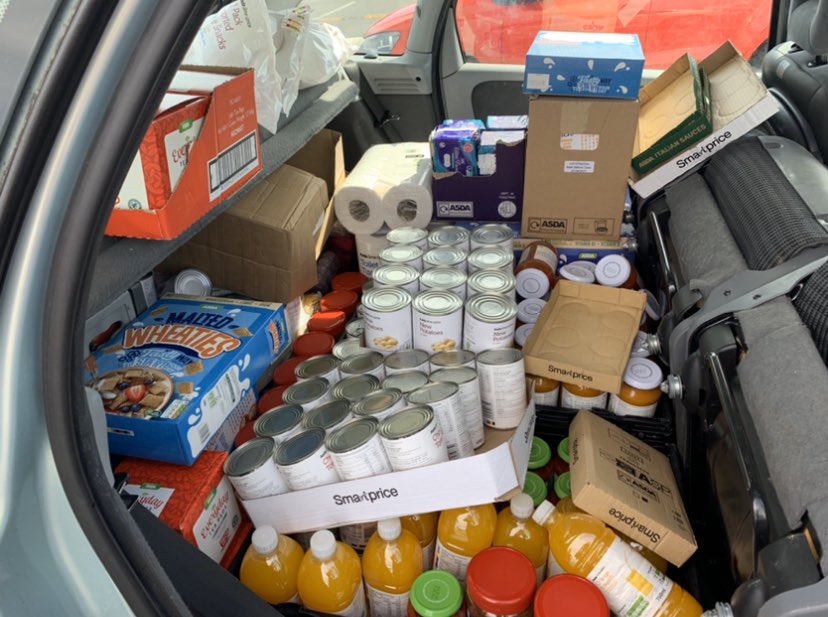 A car full of food ready for @ManorfieldHall They have made the decision to set up a Foodbank to help support residents within the Belle isle area who may require some extra support. Emma works so hard to support her local community.