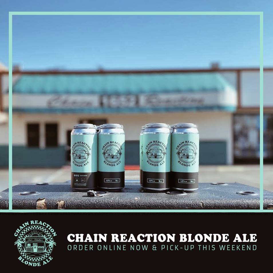 We miss sipping cold beers while watching our favorite bands with you. Until then, head over to <a href="/ChainReactionCA/">Chain Reaction</a> and take one home. Chain Reaction has teamed up with our friends at <a href="/AmbitiousAles/">Ambitious Ales</a> to create their first ever beer! For more info check out allages.com