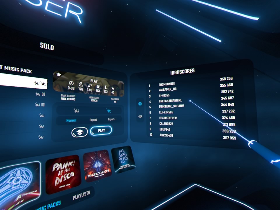Queensnorth's tweet photo. Top five is good too! #BeatSaber #OneSaber #SithTraining https://t.co/uAd6MeU2iV