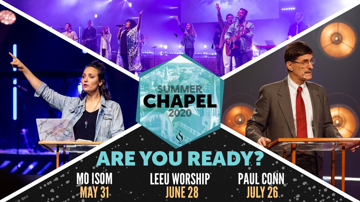 We are so excited to announce the Summer Chapel Series! Tune in this Sunday at 7:30PM as we kick off the series with Mo Isom!