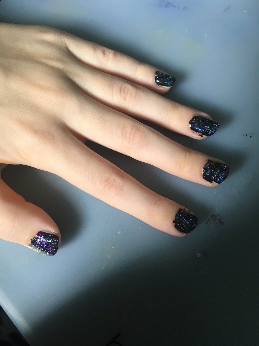 dani7884's tweet photo. @nailogical Simply, my son loves your collection! It makes his favorite spacey galaxy nails so much better! (He also has his own perky bag!)  #holotaco #flakieholotaco #auroraunicornskin https://t.co/HEP7tRXKrV