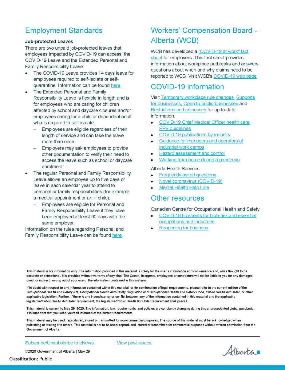 OfficialACSA's tweet photo. This week’s OHS/ES eNews is now available! Read it to get the latest #healthandsafety & COVID-19 information and resources. Subscribe here: https://t.co/Eqyov8lG9V #OHS #safetynews #healthandsafety #ABrelaunch https://t.co/ITZ1P3Buyq