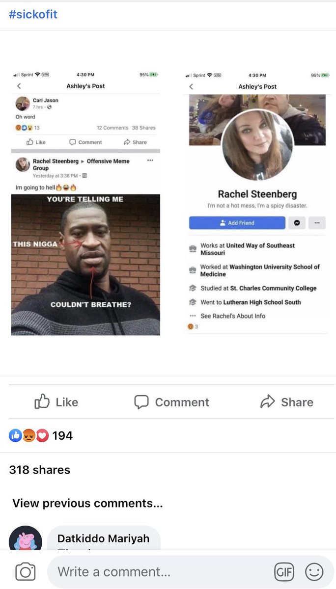 aJazzyDiva's tweet photo. Then you have racist like Rachel Steenberg #RachelSteenberg are they protesting at her house https://t.co/shwcSEE7l7