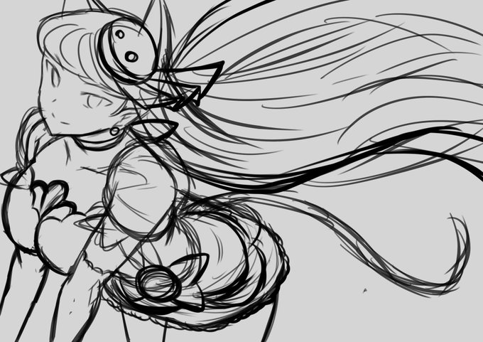 服も着せたのでこれから線画に入る 