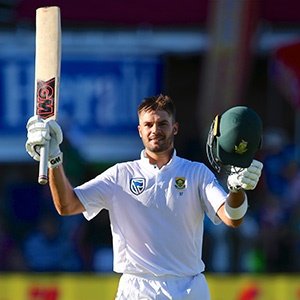 A fantastic career defining century vs Aus at Durban in 2018. Against Starc, Cummins, Hazlewood and Lyon. Tricky 4th day pitch.