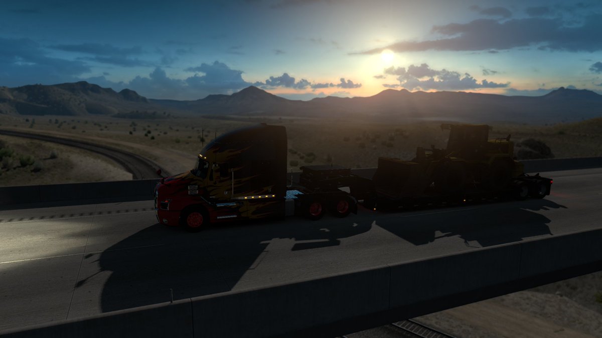 billy_speed's tweet photo. American Truck Simulator I see buildings and I see awesome sunset and I see a burger
#ATS
#AmericanTruckSimulator
@SCSsoftware
#MackAnthemInATS https://t.co/QhLP4PNwBQ