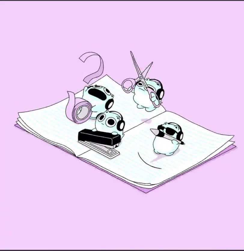 @THEBLUEHAMHAM 文房具楽団☺️ かわいいなあ☺️ 
