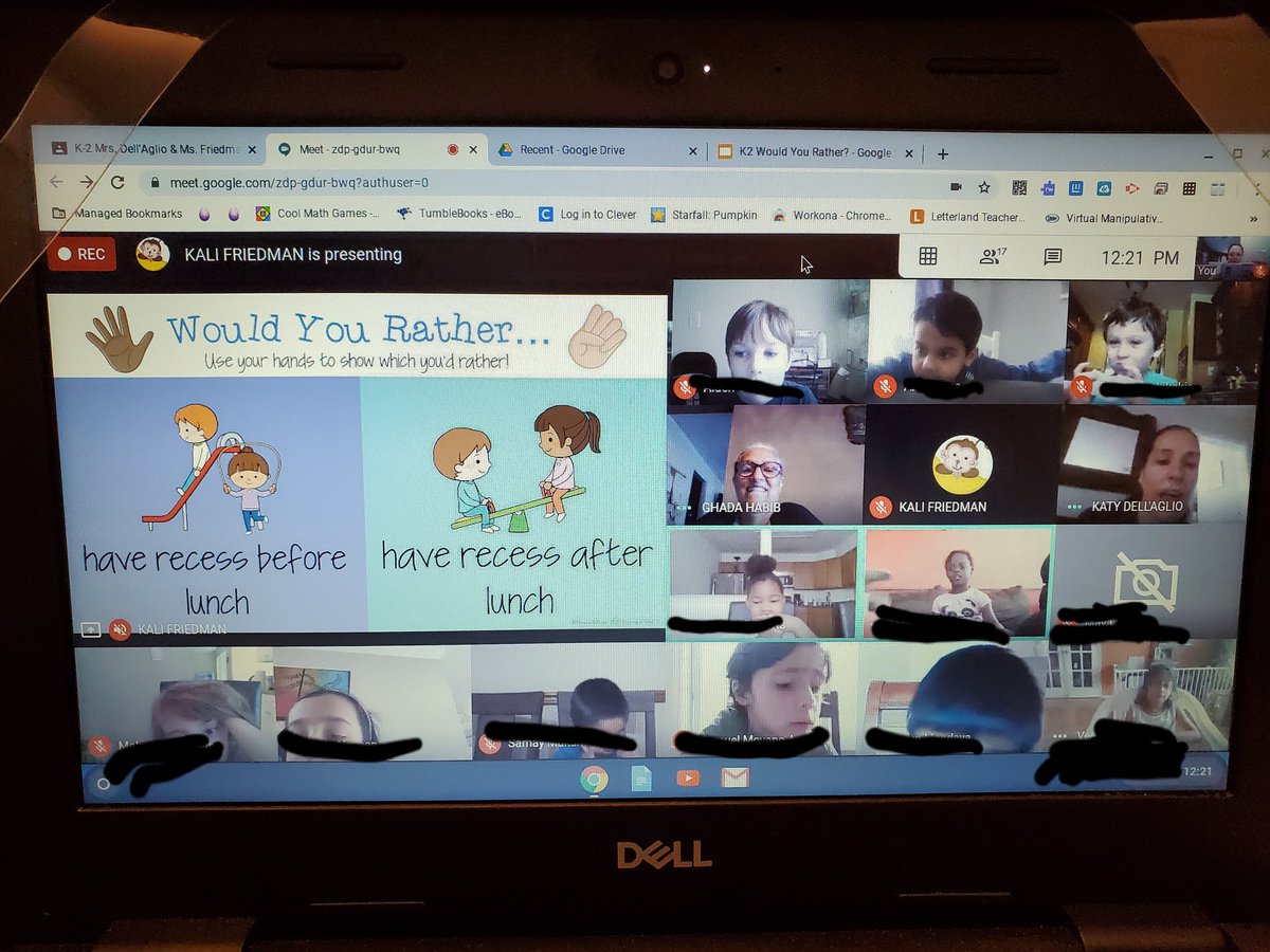 Today we played "Would You Rather" with our class ..... students had fun asking each other questions! #whylp #relationshipsmatter #StrongerTogether #distancelearning <a href="/LivingstonPark/">Mr. Dawson</a>