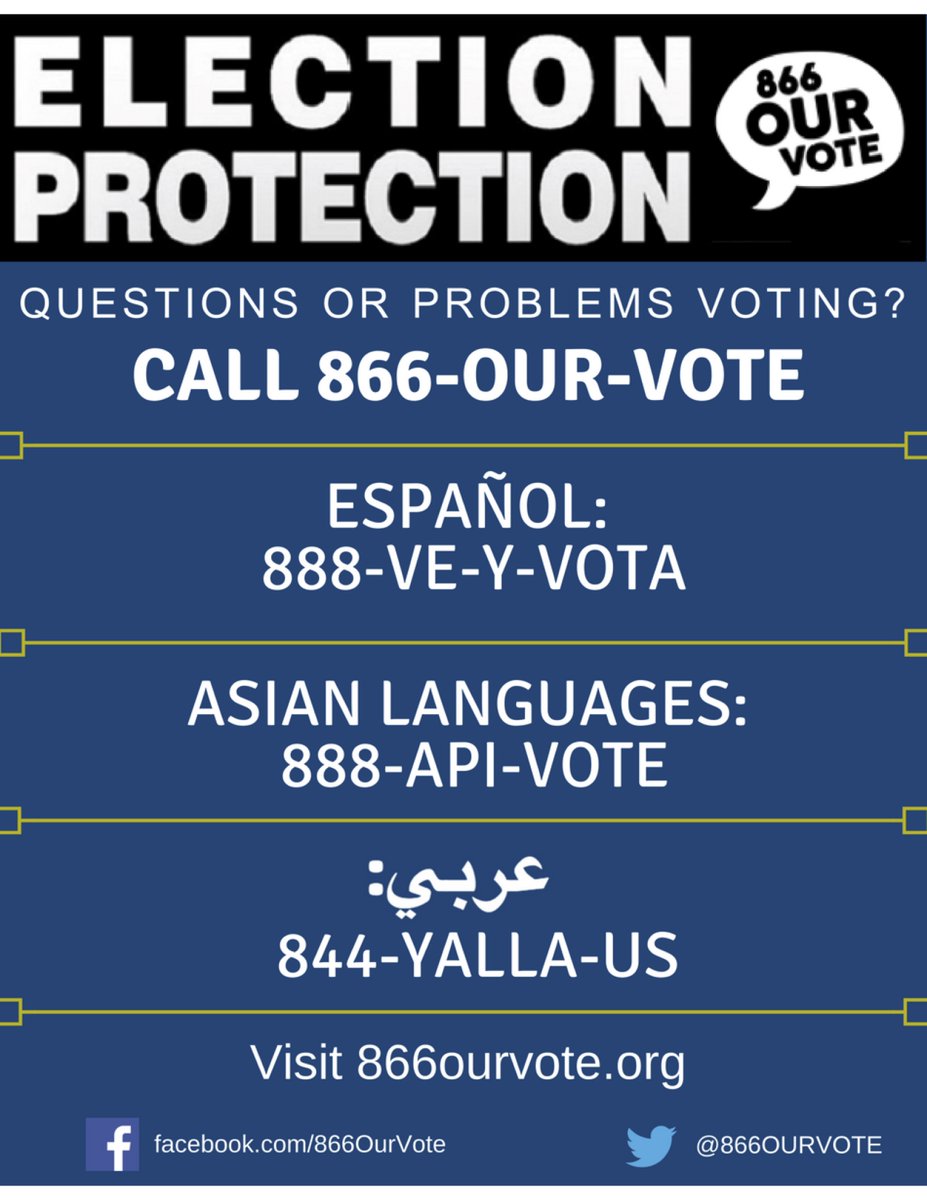  #VoterInfo  #OurMarchToJune2 A7 See this thread for your rights as a voter, which include a right to: ...4. Assistance if you have a disability or need assistance 5. Have somebody of your choosing accompany you to help you vote (in some states, not your employer or union rep)