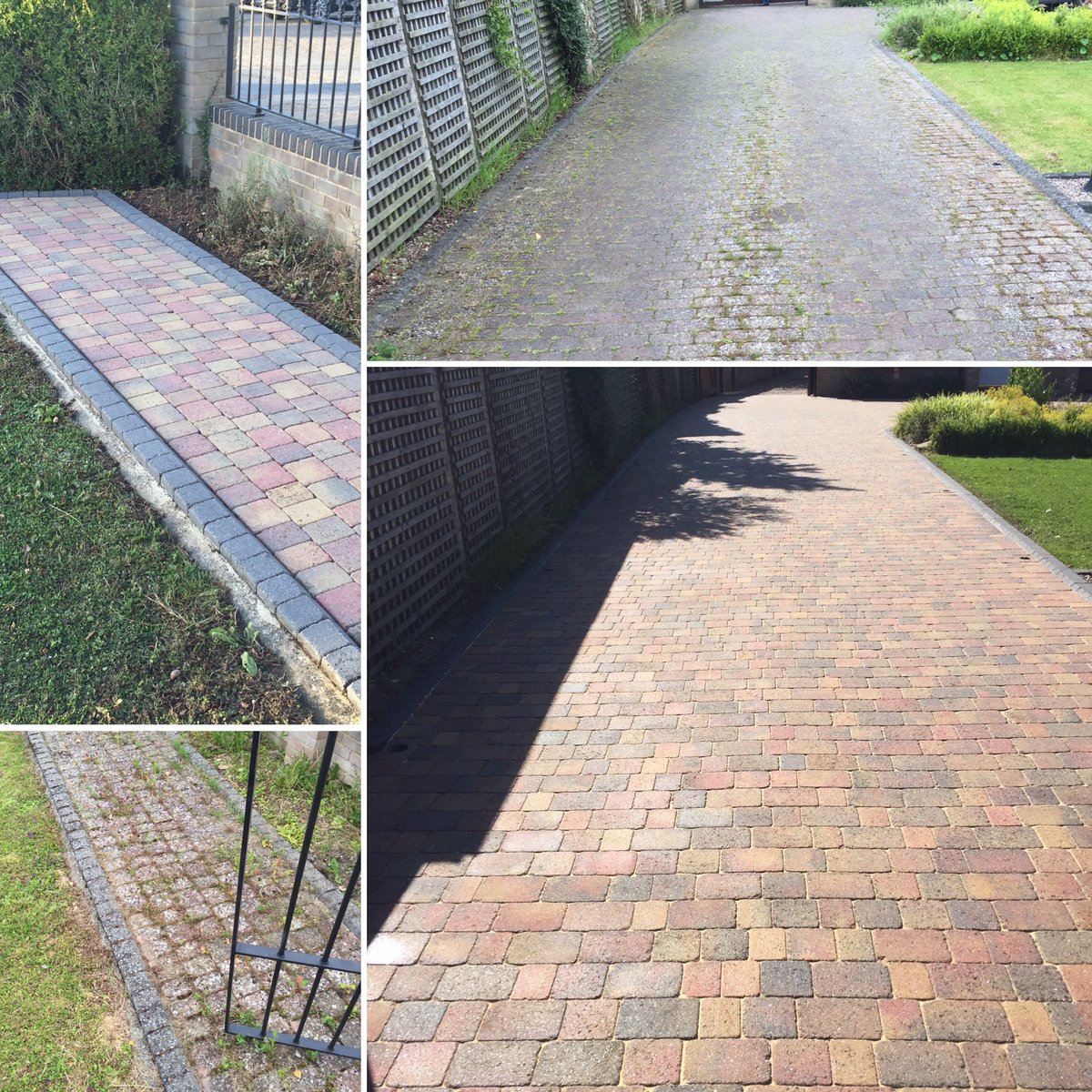 RBCarpetClean's tweet photo. This block paved drive was cleaned, sanded and sprayed with a stabiliser.
Get in touch if you would like a quote to restore your block paving. https://t.co/wklB0zHxcy