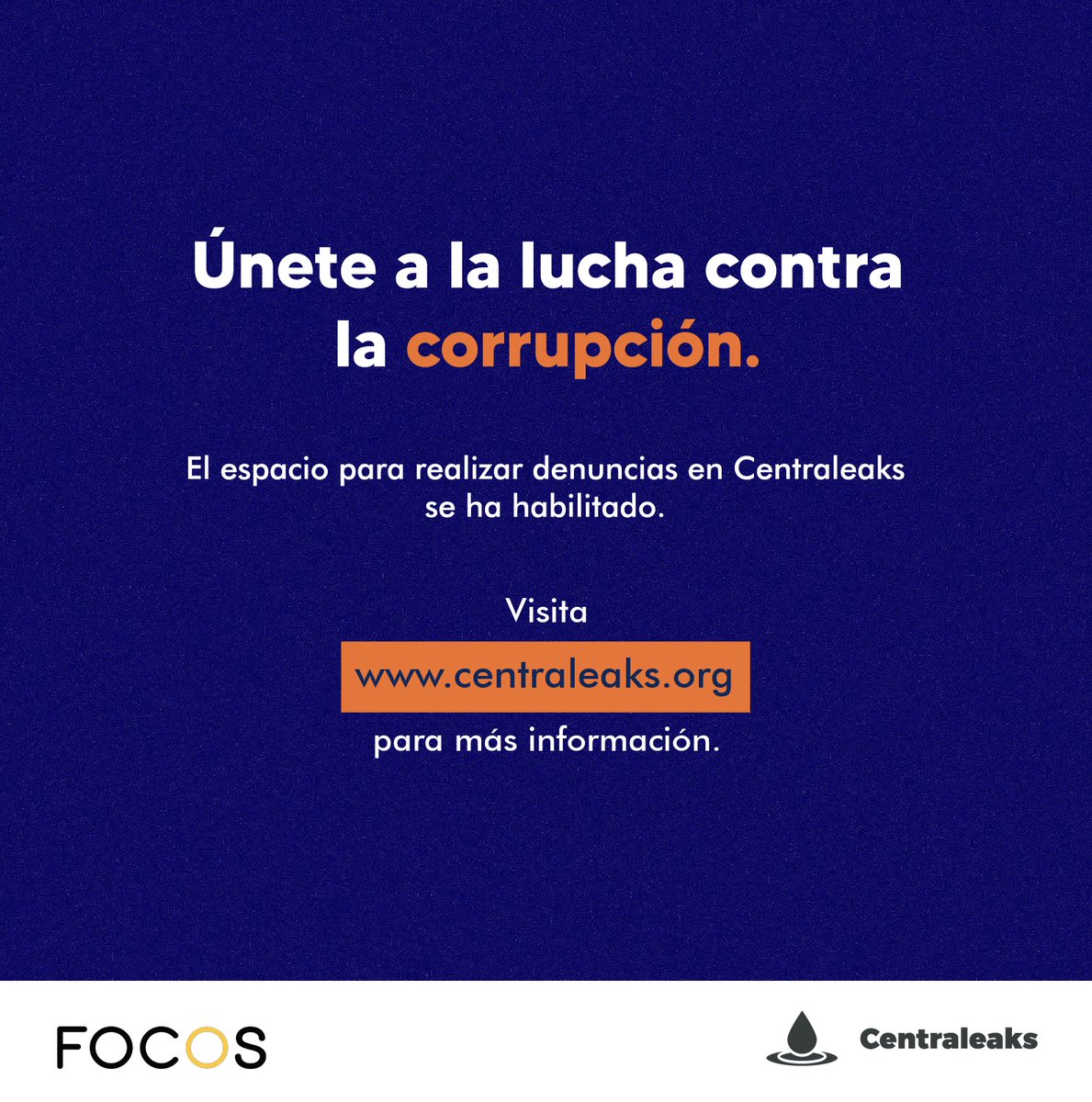 focostv's tweet photo. Investigar la corrupción no es posible sin el apoyo de la ciudadanía y tenés la opción y el derecho de callar o denunciar. Si decides denunciar tenés una nueva herramienta anónima y segura para hacerlo. Súmate a esta iniciativa con nosotros. https://t.co/3CPVhsAEyG
