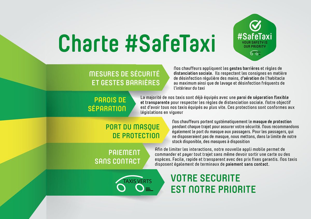 TaxisVerts's tweet photo. La sécurité des passagers et des chauffeurs est notre priorité ! Nous publions notre charte #SafeTaxi. Infos sur https://t.co/6nxve7G5LI @rudivervoort @BECI_Brussels @elkevdbrandt @BXLmobilite @VVanberg @PhilippeClose https://t.co/iMyLHCVt0j