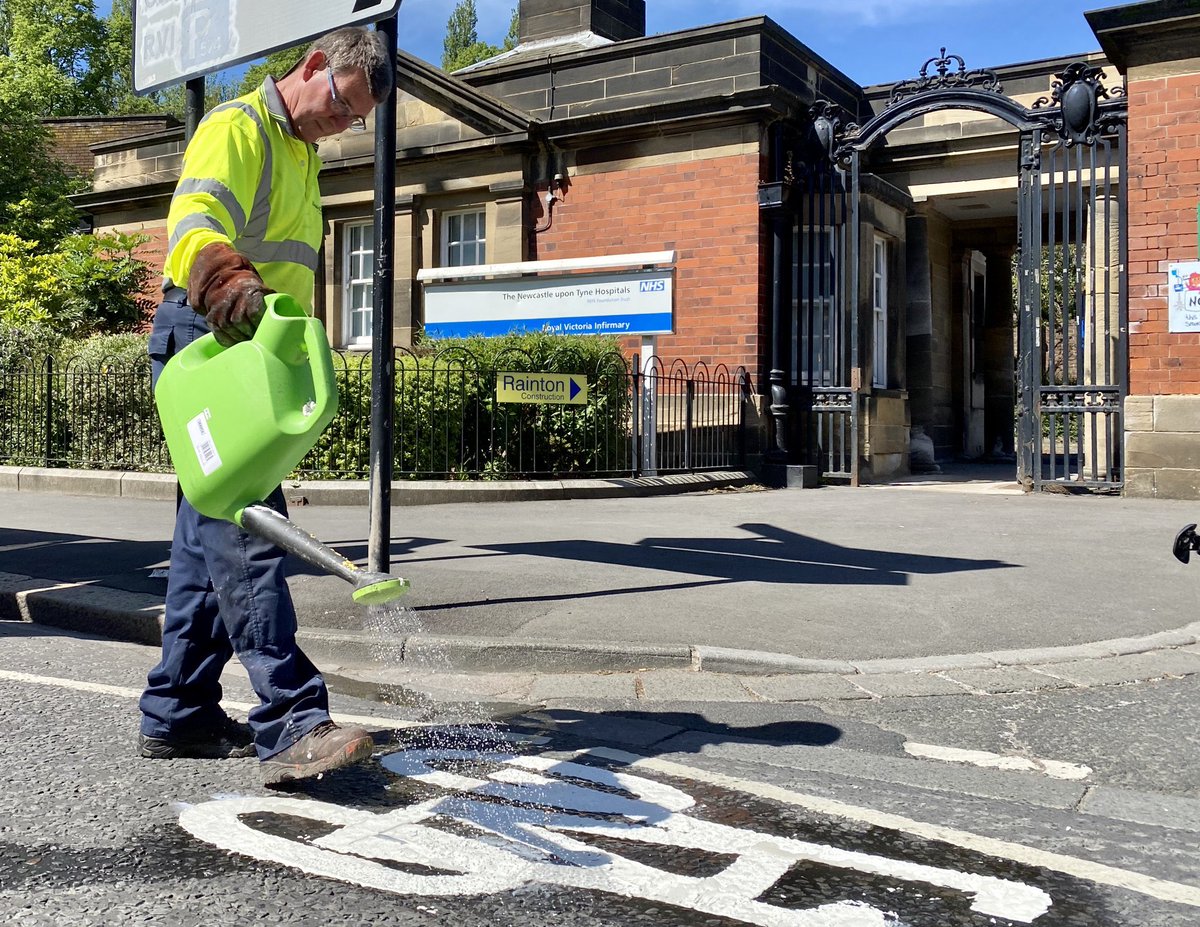 This snap by @carltonreid shows the little known fact that if you water cycle lanes they will grow more quickly.