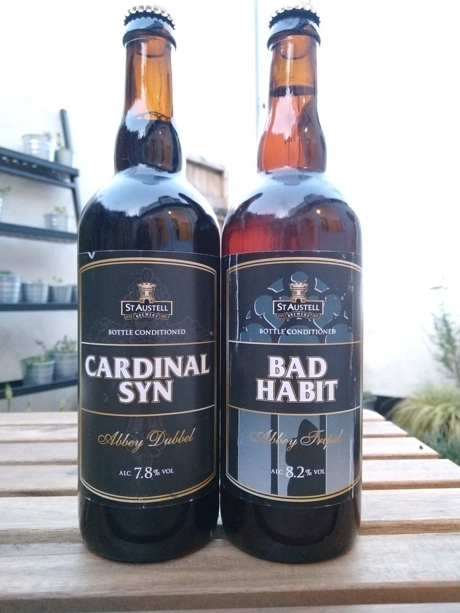 For #beerstash tonight we're going <a href="/StAustellBrew/">St Austell Brewery</a> and Belgian in honour or Roger. These are old bottles, guessing 2015.