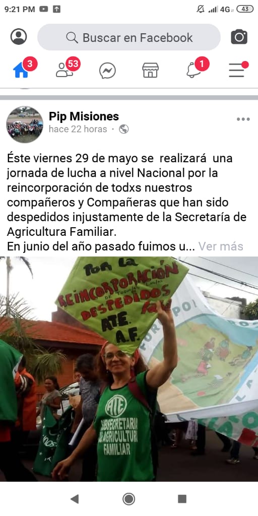 GabrielaSAF1997's tweet photo. Jornada Nacional por la #ReincorporacionYa de todes los despedidos por el Macrismo. @ate_saf @ArandaDario @rosariolufrano @alferdez @MisionesAte @AlfredoZaiat https://t.co/SIfs2xCUfj