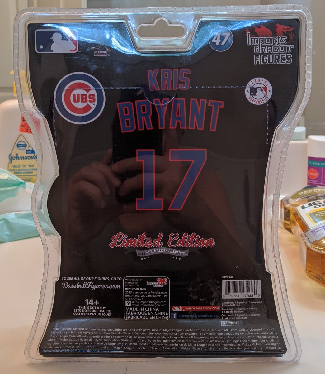 Kris Bryant limited edition figurine never been opened. World series championship seaspm. Numbered 1843/2000. Front and back pics posted below.  @WatchTheBreaks  @crawlyscubs  @Cubs  @NBCSCubs  @thekapman
