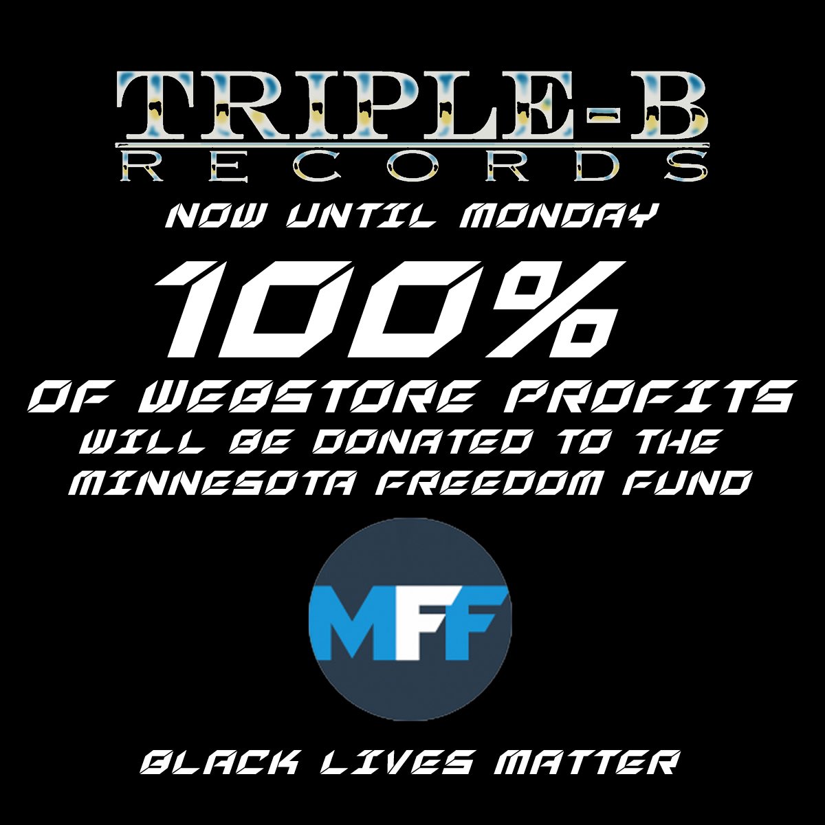 This weekend we’re donating all profit made in the webstore to the Minnesota Freedom Fund. We’re gonna donate an extra $500 on top of whatever is brought in. Get some stuff knowing your money is going to a good place.