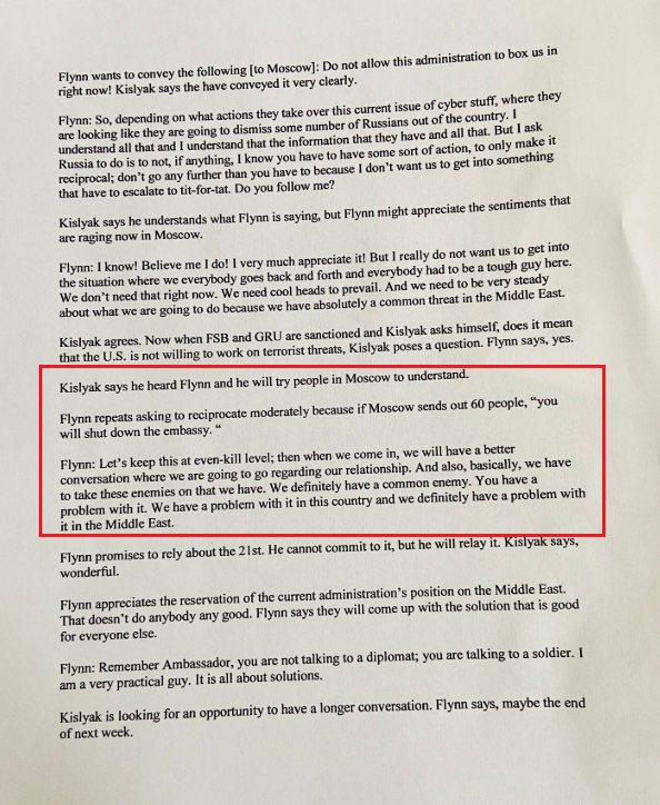 Thread -Flynn transcripts - material omissions by team Muller (Van Grack):Flynn's concern was that if Moscow sent home 60 Americans in response to US actions, it would "shut down the [US] embassy."You won't find that in the Court filings. HT  @CBS_Herridge