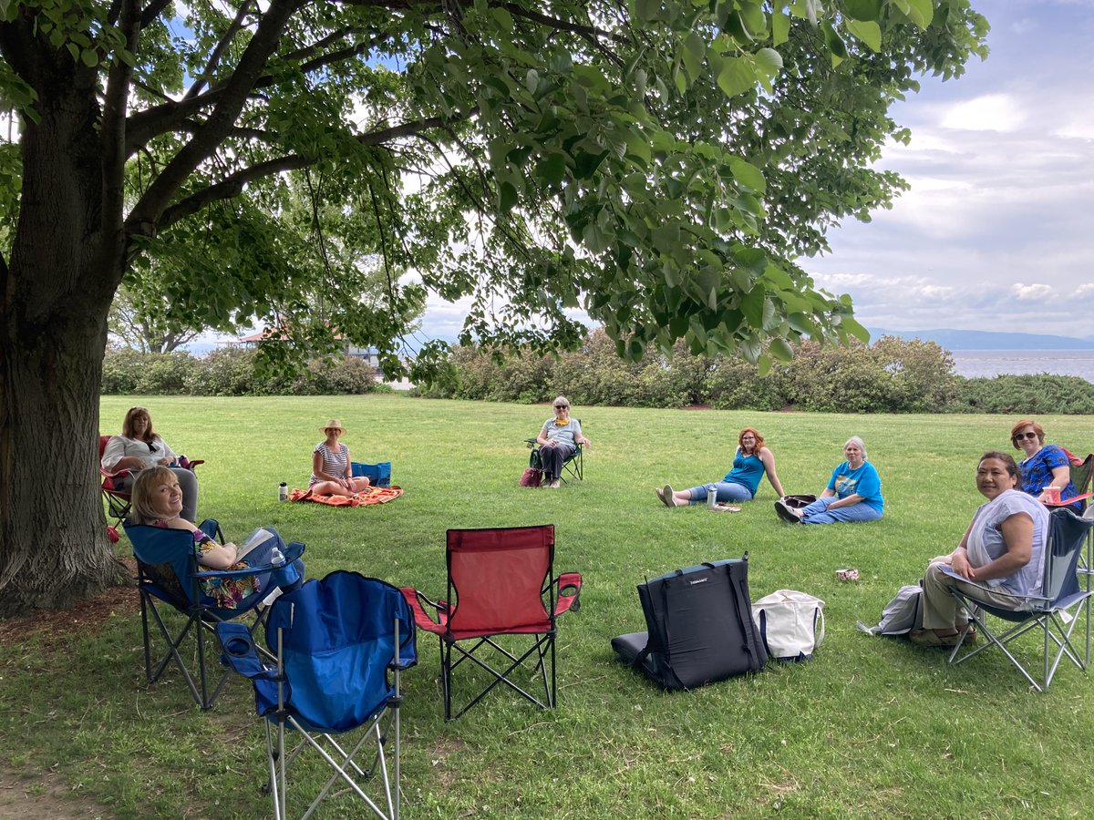 sashvermont's tweet photo. SASH Team 1 meeting live and in person for the first time since February when they all went Covid Underground. Says one member, "We were soooooo happy to see each other! https://t.co/t6QW3EiJic