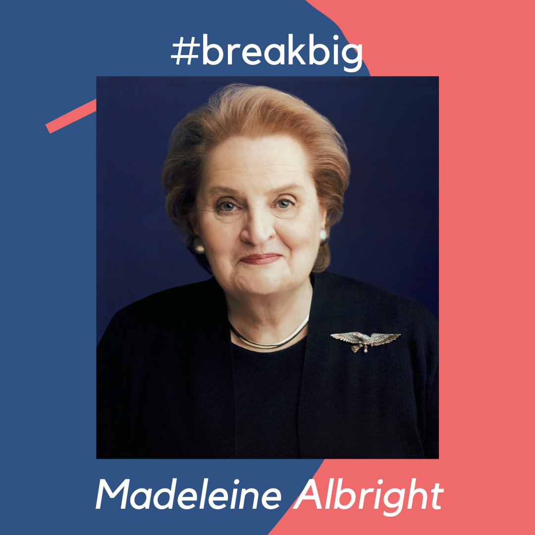 ShatterFund's tweet photo. "It took me quite a long time to develop a voice, and now that I have it, I am not going to be silent." - Madeleine Albright #BreakBig #ShatterFund https://t.co/0S950NxIV5