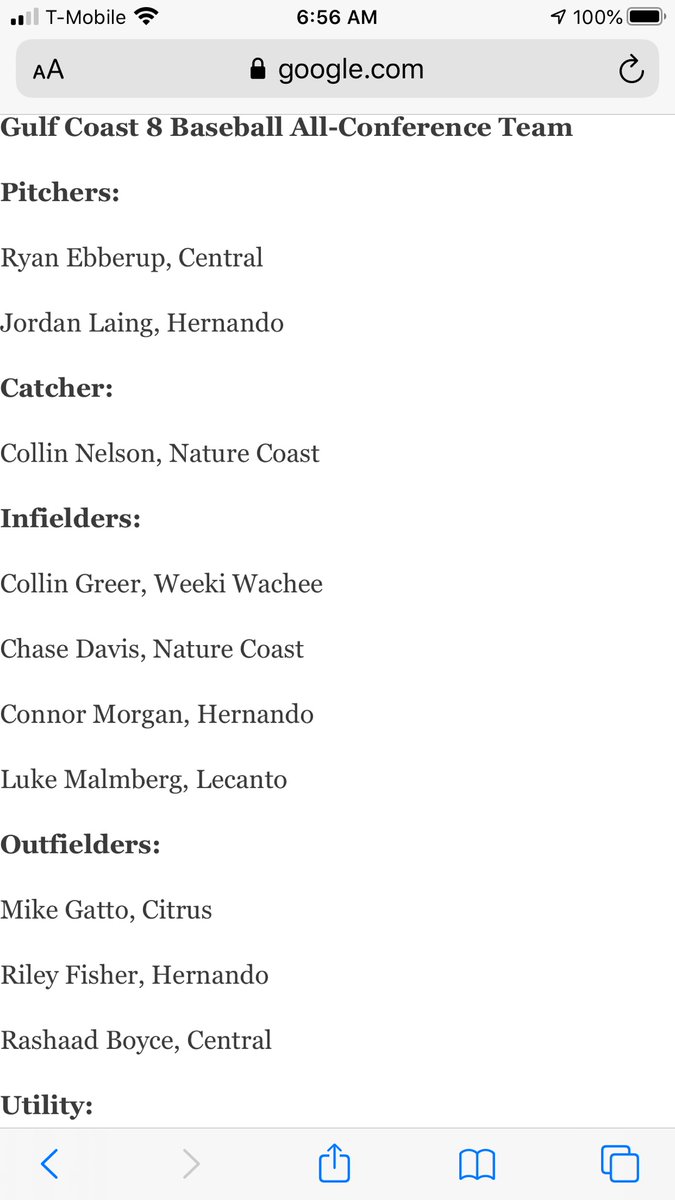 ChaseDavis_1's tweet photo. Happy and blessed to be selected as an infielder for the Gulf Coast All Conference Team!!! #baseball #Uncommitted2020 #NCT https://t.co/THYsRKm4fr