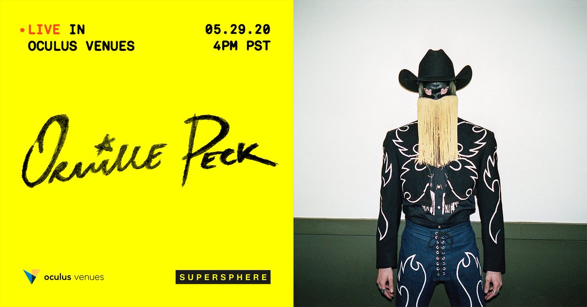 @orvillepeck is live on @oculus Venues in two hours. Don’t miss out. #VR ocul.us/orville-peck