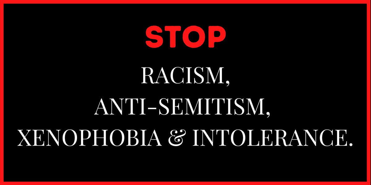 United Nations (@un) on Twitter photo 𝐒𝐓𝐎𝐏 racism 
𝐒𝐓𝐎𝐏 anti-semitism 
𝐒𝐓𝐎𝐏 xenophobia 
𝐒𝐓𝐎𝐏 intolerance 
We can all #StandUp4HumanRights and help build a world free of discrimination, hate & violence. 𝐒𝐓𝐎𝐏 racism 
𝐒𝐓𝐎𝐏 anti-semitism 
𝐒𝐓𝐎𝐏 xenophobia 
𝐒𝐓𝐎𝐏 intolerance 
We can all #StandUp4HumanRights and help build a world free of discrimination, hate & violence.