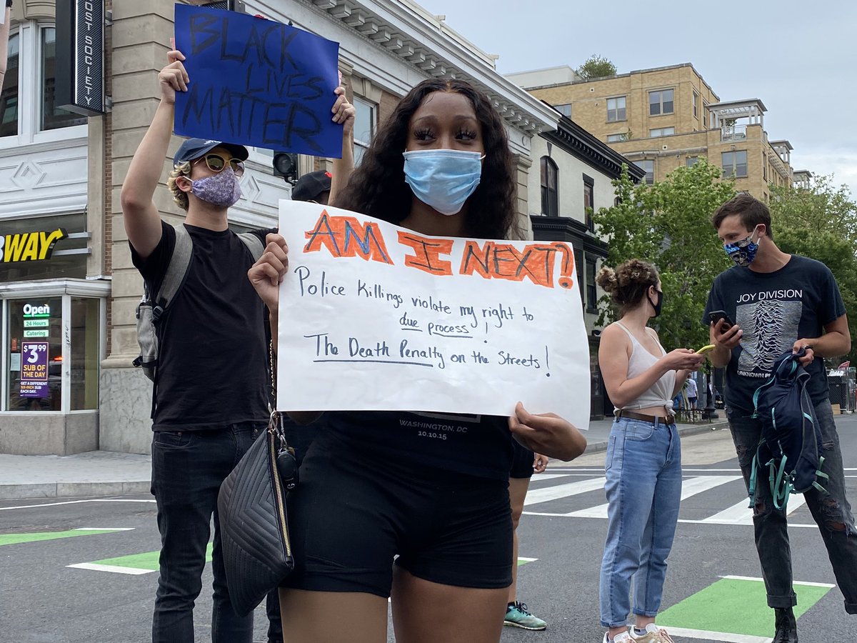 People are sharing their individual experiences. There are DC locals, veterans, students. As one protestor said “We’re not here to loot, we’re just trying to have our rights.”