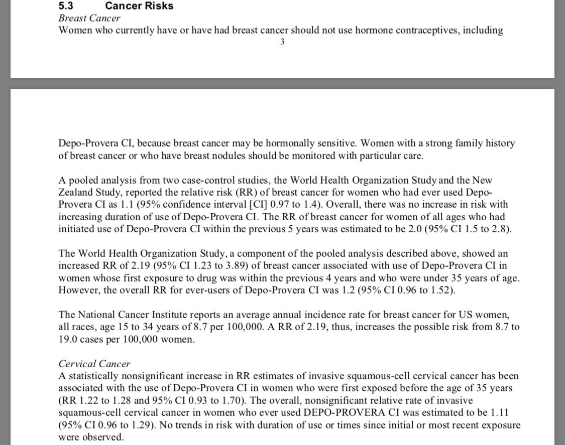 My friend  @KwameFosuGlobal petitioned the FDA for 3 years to add breast cancer to the risks after this important paper was published:  http://rebeccaprojectjustice.org/wp-content/uploads/2019/12/cancer_depoprovera_doubles_breast_cancer_risk-4.pdf. He was successful.