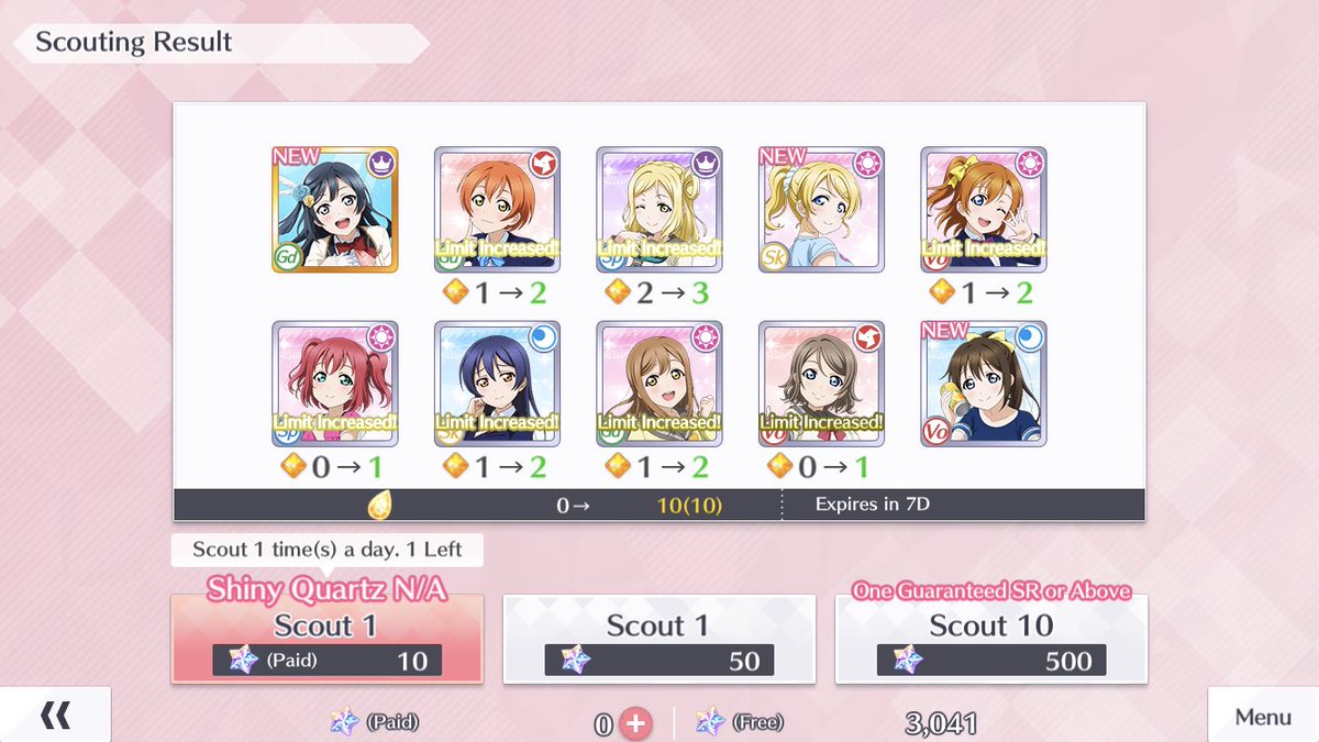 Pull 1 Nothing special but new Setsuna SR !