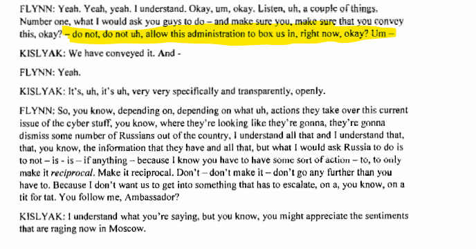 THREAD: I'm angry. Beyond angry. I beg every American who cares about the truth and this country to read the transcript--THE TRANSCRIPT--of  @GenFlynn calls with the Russian ambassador. Some points follow, but let me start with this out-take. /1