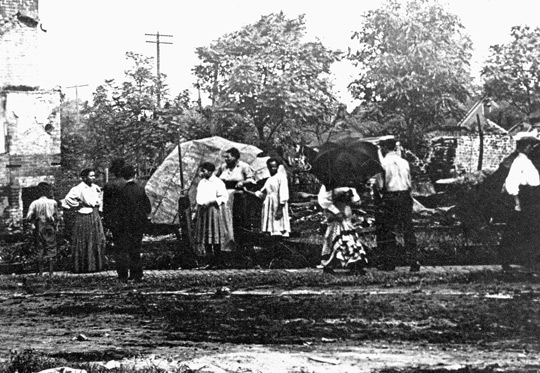 Springfield, Illinois, 1908Two Black men were accused of rape and murder. When a sheriff moved them out of the city for trial, a mob of 5,000 murdered Black citizens on the streets. 16 people died. 1 Black suspect was convicted and sentenced to death and the other was let go.