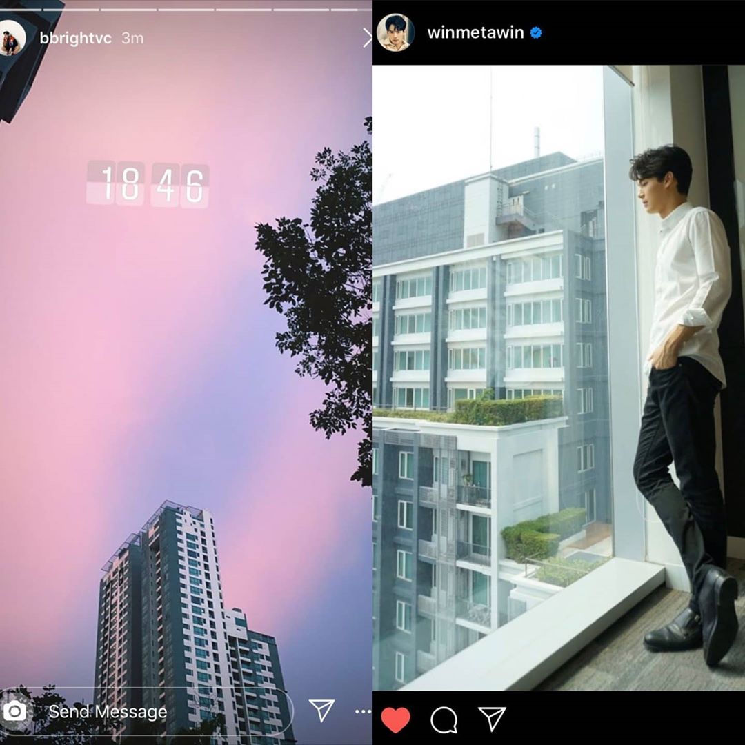 Last May 10, 2020, fans began to assume that Bright and Win are really 2gether because of the IG stories they have shared consecutively. But nobody have enough proof, yet BrightWin is actually the proof.