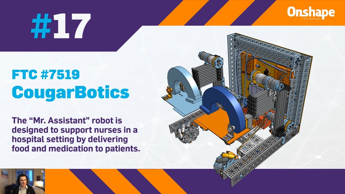 qorobotics's tweet photo. Congratulations to Team 7519 Cougarbotics for placing 17th out of 151 robots in PTC's Robots the Rescue design challenge!

Additionally Cougarbotics won the FIRST Submission award!

#CAD #Myonshape https://t.co/UuQIe4F8rI