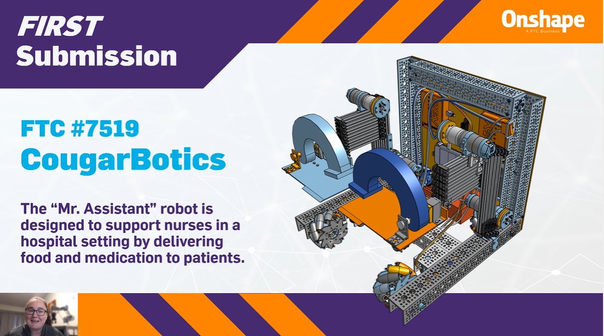qorobotics's tweet photo. Congratulations to Team 7519 Cougarbotics for placing 17th out of 151 robots in PTC's Robots the Rescue design challenge!

Additionally Cougarbotics won the FIRST Submission award!

#CAD #Myonshape https://t.co/UuQIe4F8rI