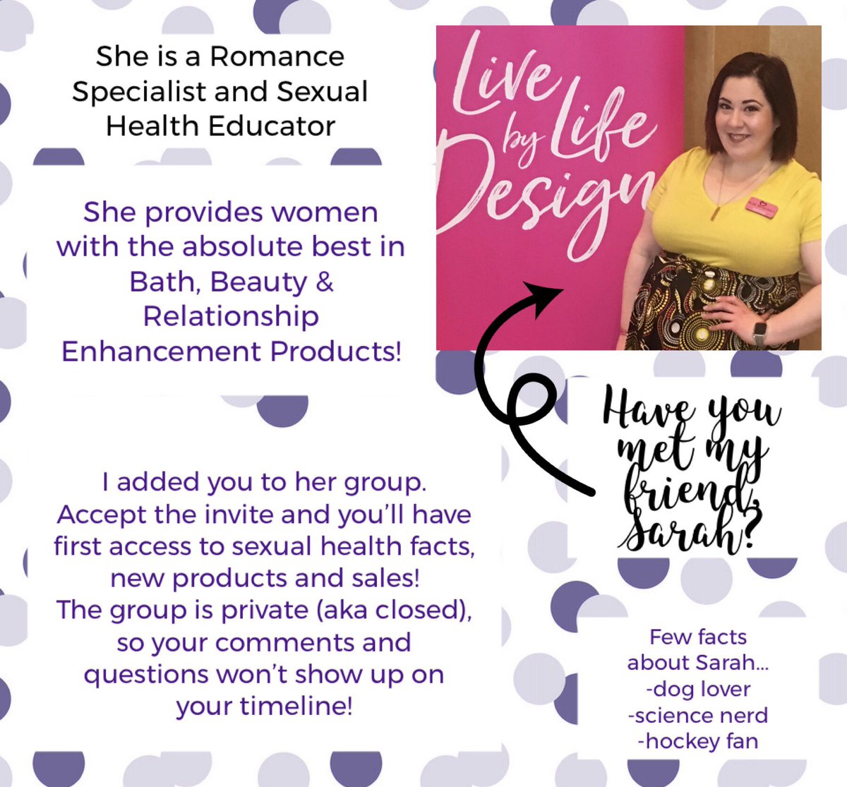 SarahLynn86's tweet photo. Ladies I need your help!!!

I have been challenged to increase my VIP page by 100+ women! When I hit 100+ I will be giving away a free full size product!Invite as many ladies as you want! For every woman you invite you get a raffle ticket! 
https://t.co/txyMpzxulm https://t.co/S427bDSOCe