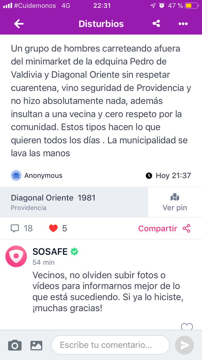 Prende1Mechita's tweet photo. #Sofafe, entre wns q carretean en toque d queda,robo d mascotas, autos s/patentes,deliverys drogándose,Ñuñoa/Provi están a 1 paso del Far West tipo Pueblo Fantasma con titulares ídem @evelynmatthei y @andreszarhi Noticieros, tienen material de sobra!
@Cooperativa @biobio https://t.co/WmXbAOUC3w