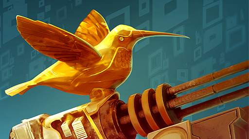 DecoherenceG's tweet photo. The Gatling is the fundamental soldier of most robot squads, and it’s our new game icon. 
It’s efficient, rapid-fire weapon is the best option for 1v1 attacks. We believe strategy to be the main factor of Decoherence. 
Available on @AppleArcade 
https://t.co/H7ghb7JdnK https://t.co/0iUe308bHD