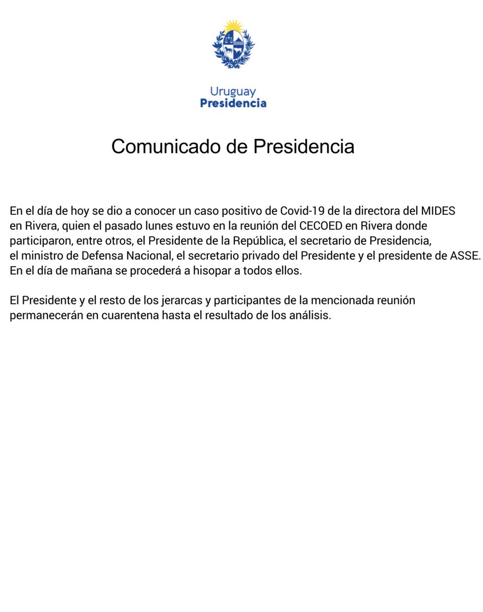 compresidencia's tweet photo. Comunicado de Presidencia. https://t.co/tETyC5S9A0