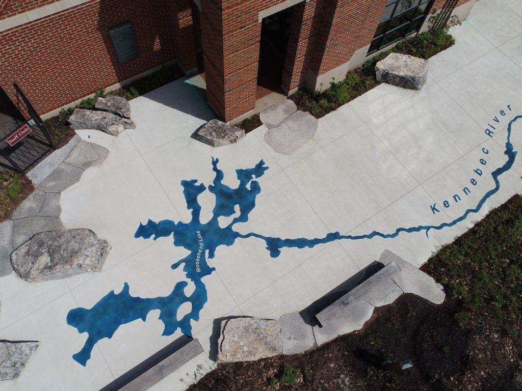 CreteExpert's tweet image. Check out these drone pictures of the stain we did on this concrete patio at the Maine Maritime Museum! #stainconcrete #concretepatio #everythingaboutconcrete #mikedayconcrete