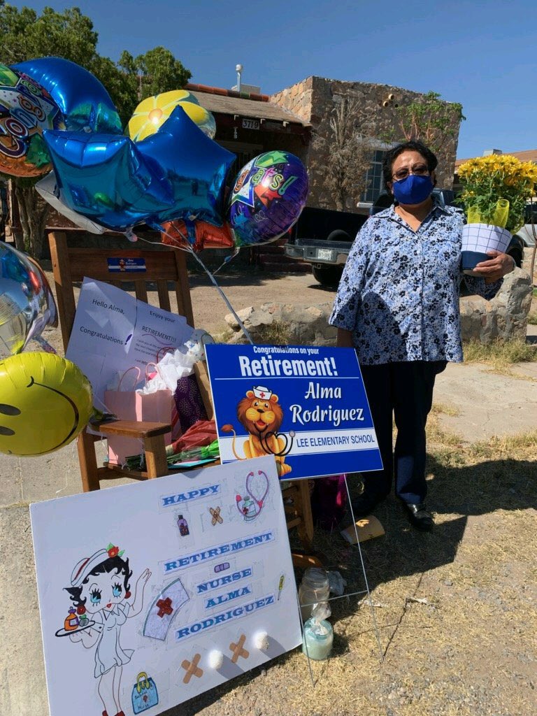 SunriseMtnEPISD's tweet photo. Congratulations to Nurse Alma on her retirement! 🎉 Thank you for 21 years of dedicated service to our district. You will be missed! https://t.co/FR1TX4Nzyl