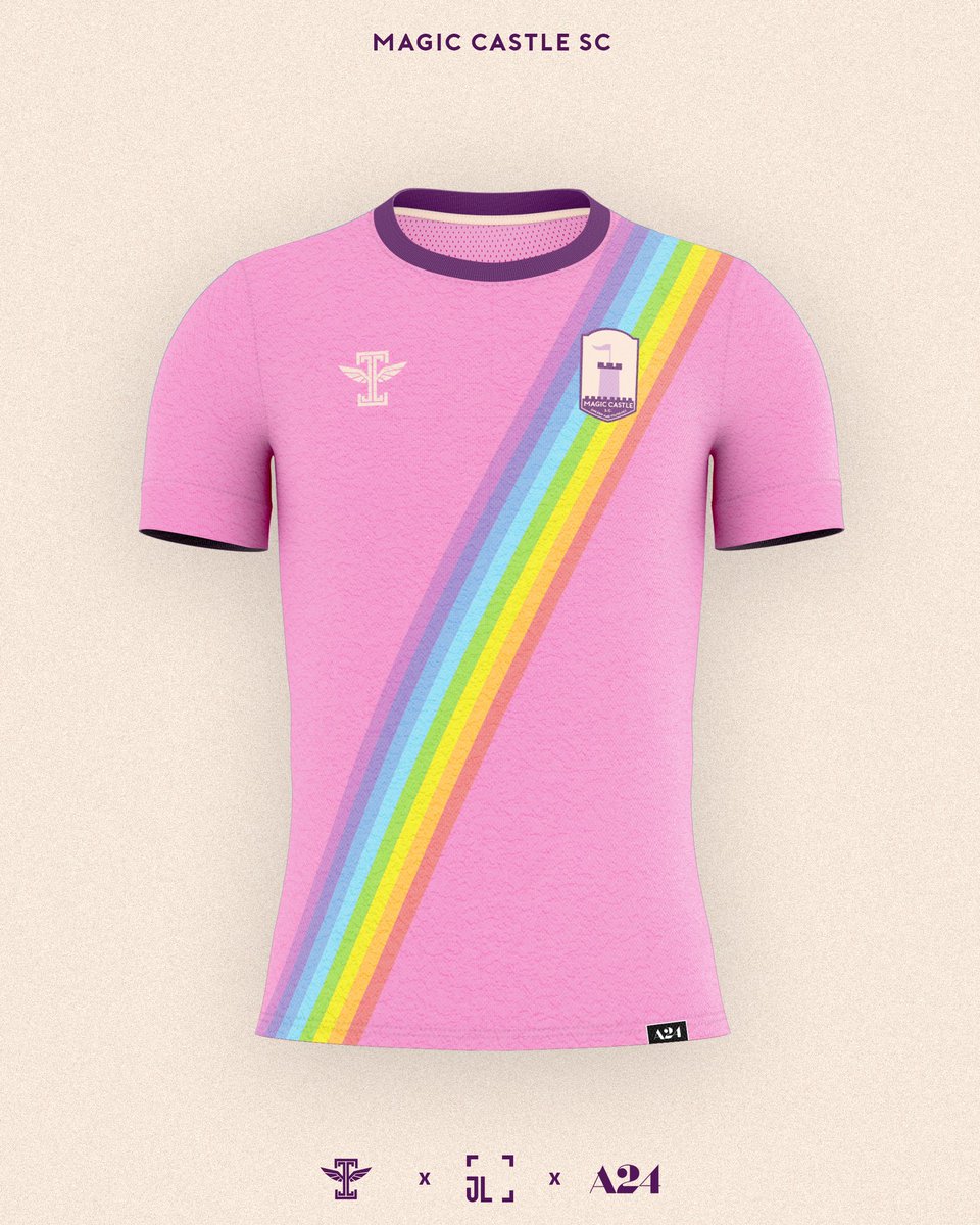 A24 films as footy clubs: Magic Castle SC’s 1st kit. Despite a history of poor leadership at the club, you’d be hard pressed to find a more passionate supporters group than the Pink Wall. They’re best known for their motto, “Foul-mouthed & lovable.” Mostly the foul-mouthed part.
