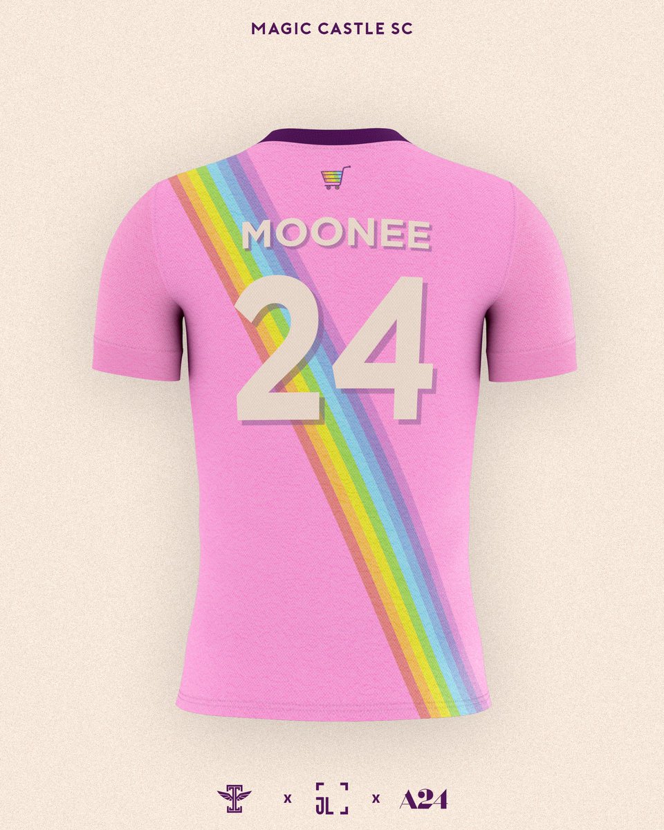 A24 films as footy clubs: Magic Castle SC’s 1st kit. Despite a history of poor leadership at the club, you’d be hard pressed to find a more passionate supporters group than the Pink Wall. They’re best known for their motto, “Foul-mouthed & lovable.” Mostly the foul-mouthed part.