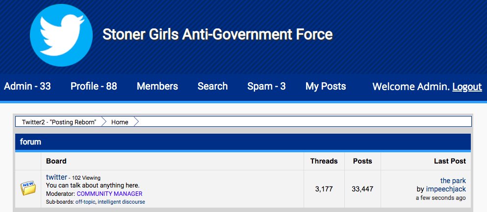 I have changed the name of the forums as a protest