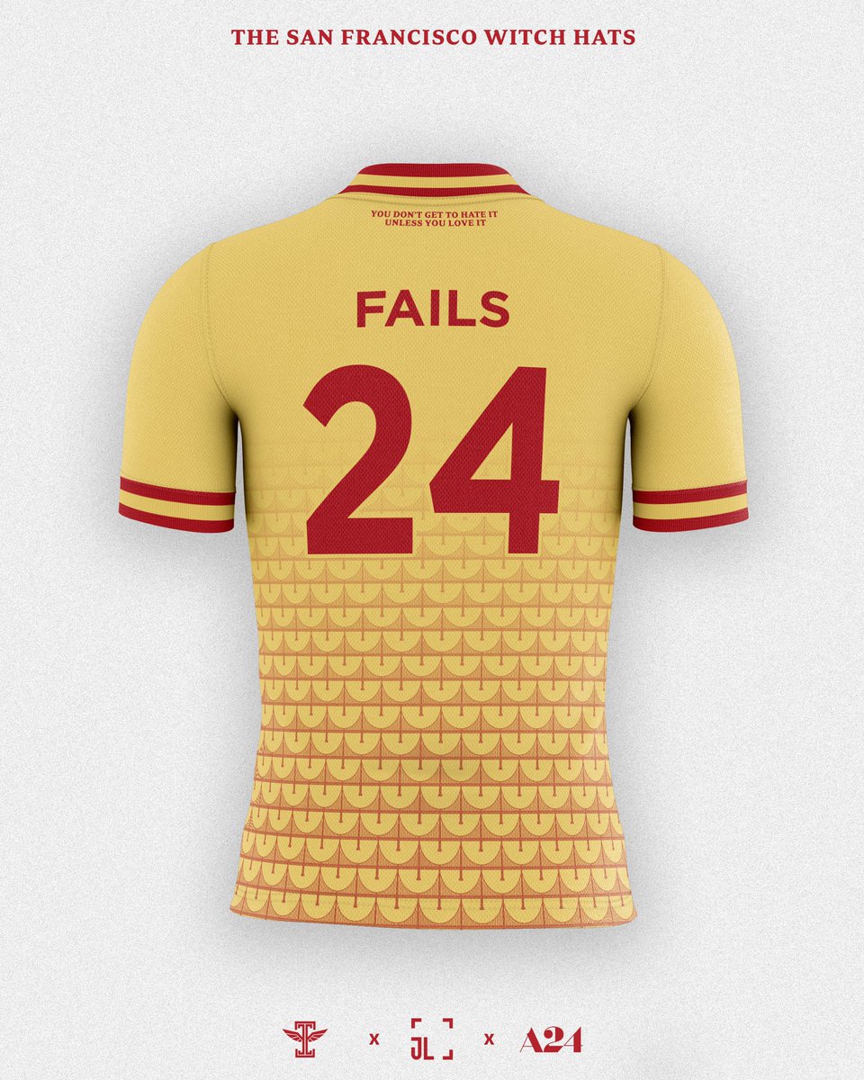A24 films as football clubs: The SF Witch Hats 3rd kit. After his retirement, team captain Jimmie Fails started competing as a pro skater. After 3 X-Games gold medals, he again switched sports and now competes on the US Olympic Rowing team.